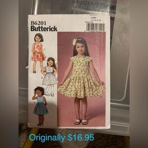 Butterick Kids Dress Sewing Pattern